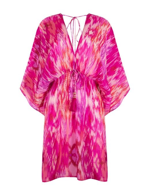 Sophia Alexia Pink Magical Mini Capri Kimono Dress
