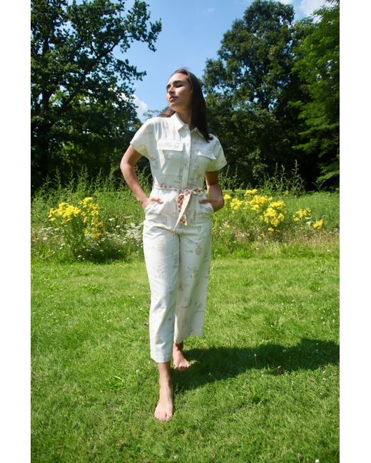 Em & Shi White Neutrals Villa Greco Jumpsuit