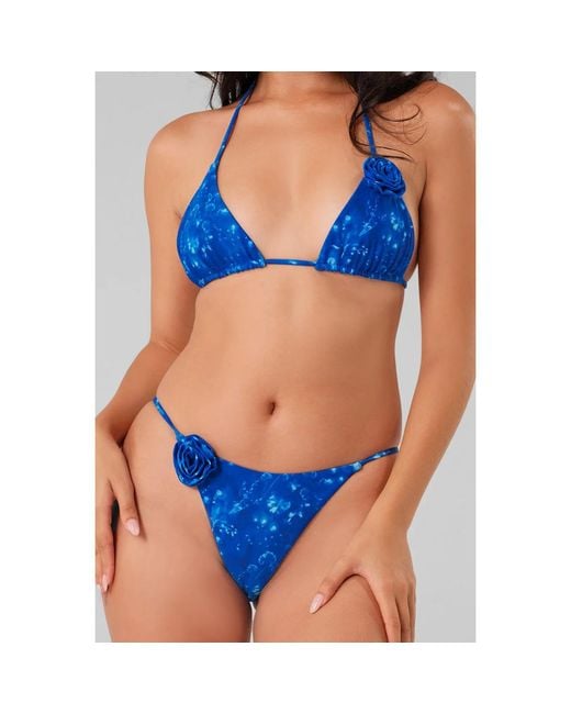Blackbough Swim Blue Parker Triangle Top Cyanotype
