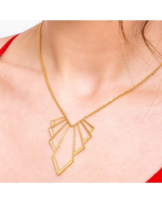 Lucy Quartermaine Metallic Chrysler Art Deco Pendant