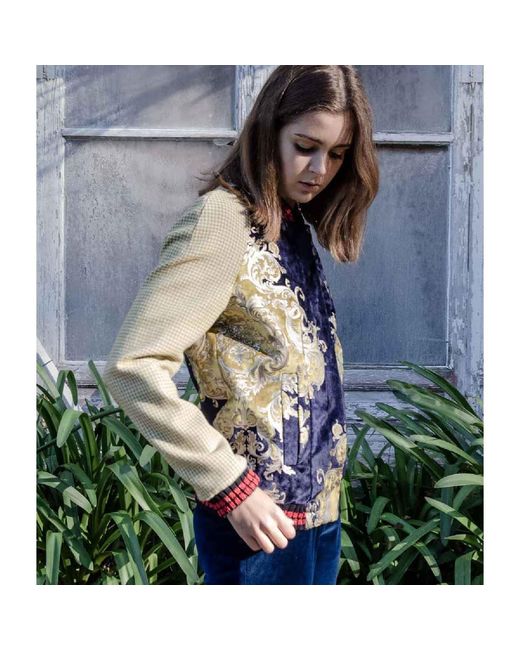 Absurde Blue Clarisa Bomber Jacket