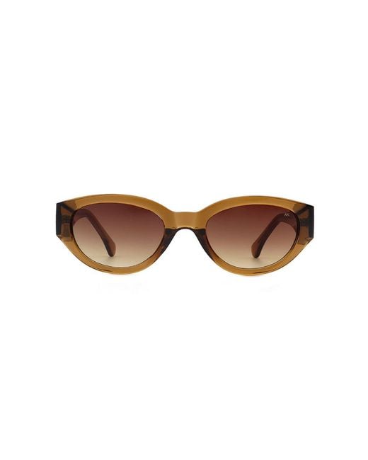 A.Kjærbede Brown Winnie Smoke Transparent Sunglasses for men