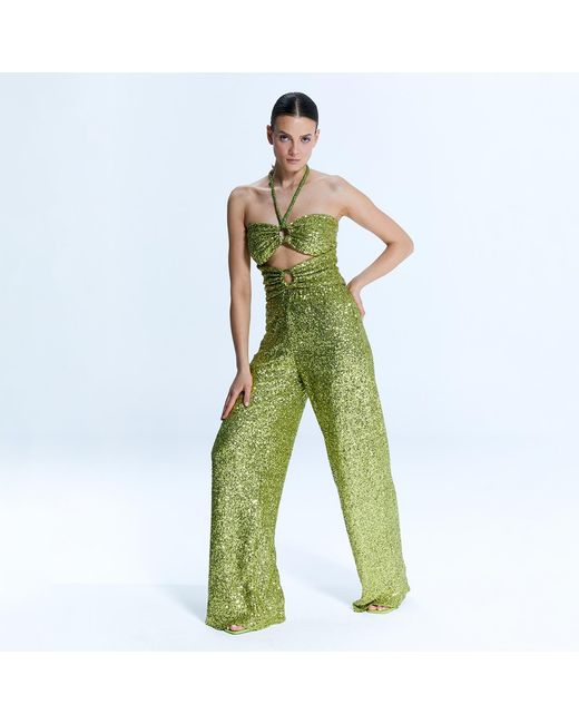 Nur Karaata Green Faena Top & Pant Set