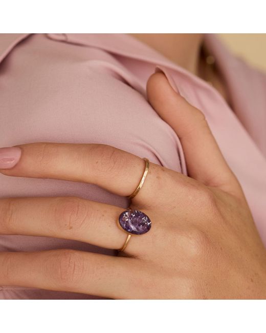 Kate Koel Purple Gemstone Cocktail Ring