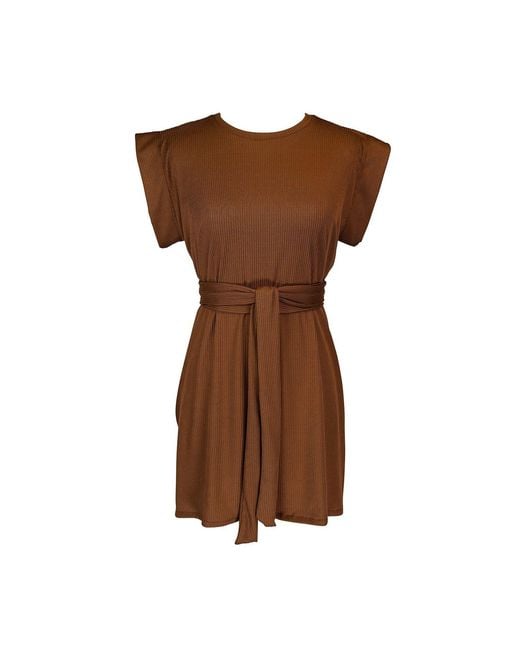Jennafer Grace Brown Cacao Ribbed Lounge Set