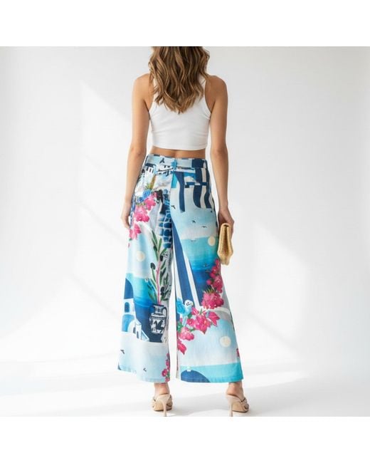 Pick Happy Blue Resort Flow Pants Santorini Limited Edition