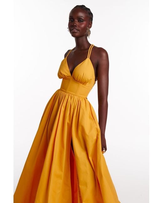 Ofuure Yellow Adele Maxi Dress