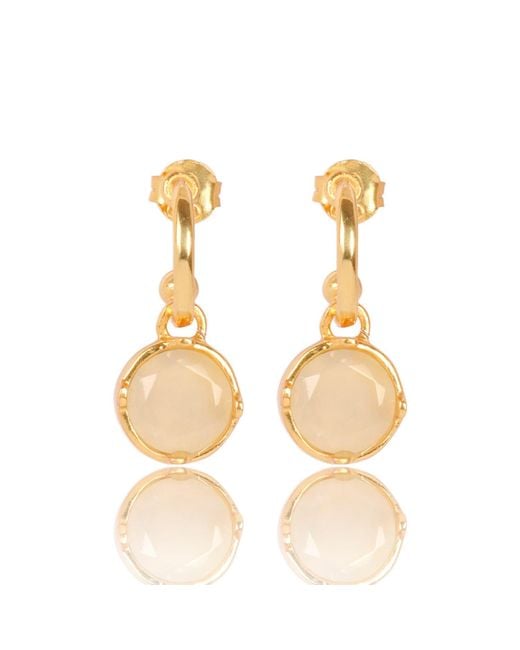 Lila Rasa Metallic Sparkling Crystal Hoop Earrings