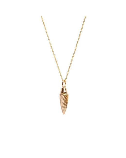Edge Only Metallic Spiral Drop Pendant 18Ct Vermeil