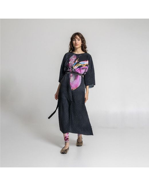 ARTISTA Blue Ruben Pleated Maxi Dress