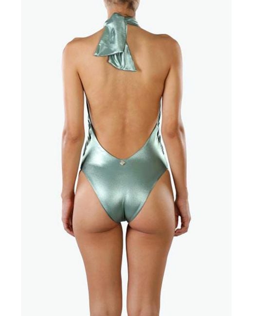 Room 24 Green Carol One Piece Metallic Mint