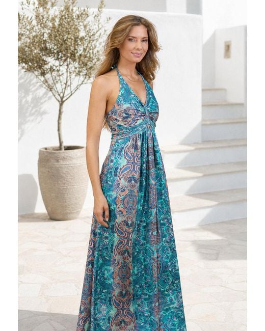 Chic by Lirette Blue Halter Dress Quetzal