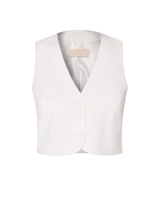 AGGI White Sienna Aesthetic Short Suit Vest