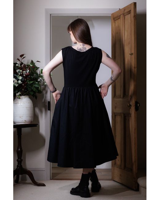 Frock Tales Blue Jadu Sleeveless Midi Dress