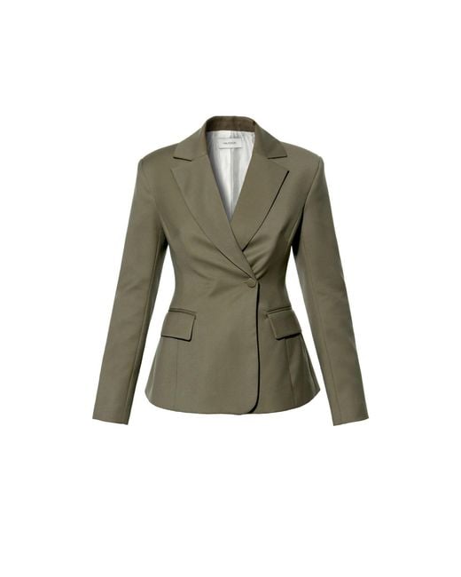 AGGI by HALEWSKI Green Irene Tailored Single-Breasted Blazer