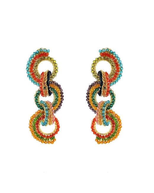 Lavish by Tricia Milaneze Metallic Multi & Elena Handmade Crochet Earrings