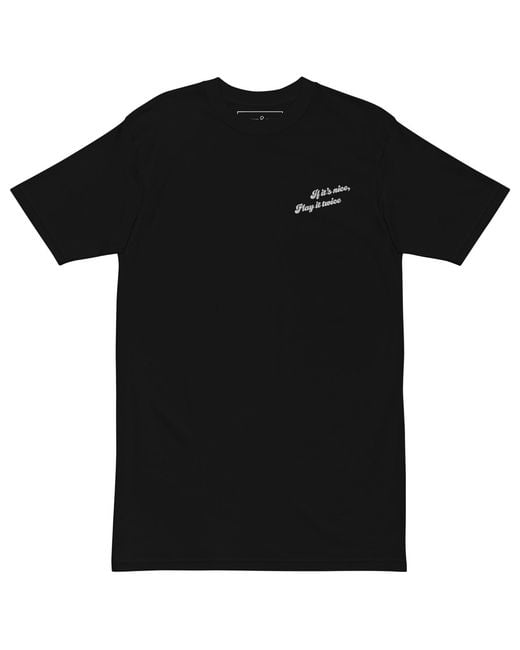 Anchor and Crew Black If It's Nice Play It Twice Disco! Heavy Cotton Embroidered T-Shirt