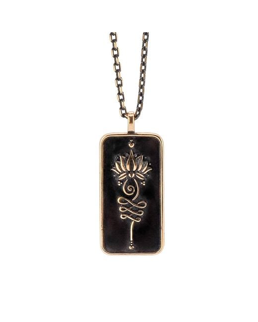 Ebru Jewelry Black Love Yourself Unalome Necklace