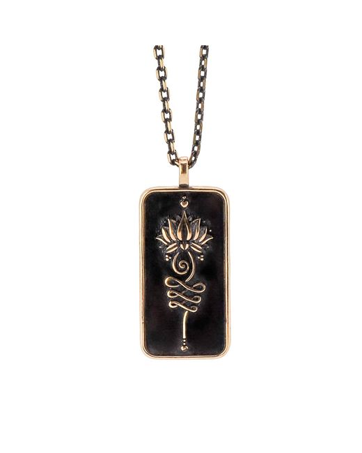 Ebru Jewelry Black Love Yourself Unalome Necklace