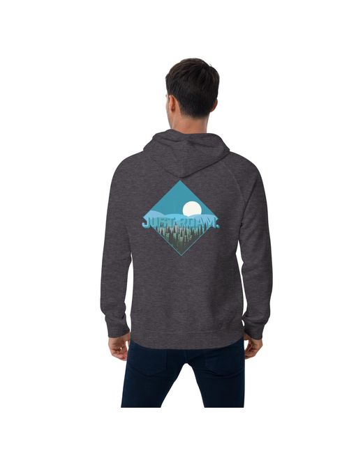 Anchor and Crew Gray Heather Just Roam. Seeker Organic Cotton Raglan Hoodie