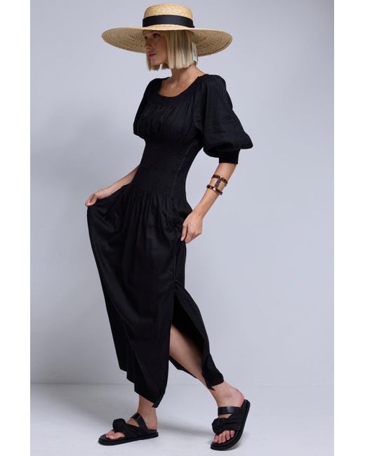 dref by d Black Sydney Linen Dress