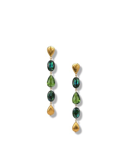 Jaredjamin White Emerald City Earrings