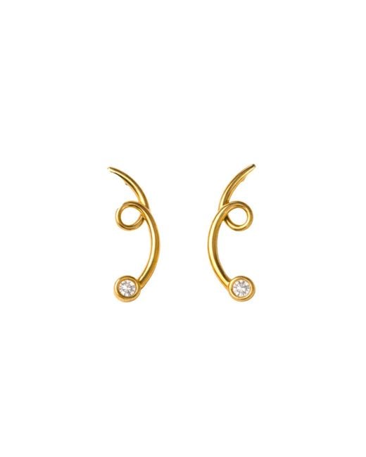 Lily Flo Jewellery Metallic Everything Kept Unfolding Diamond Earrings