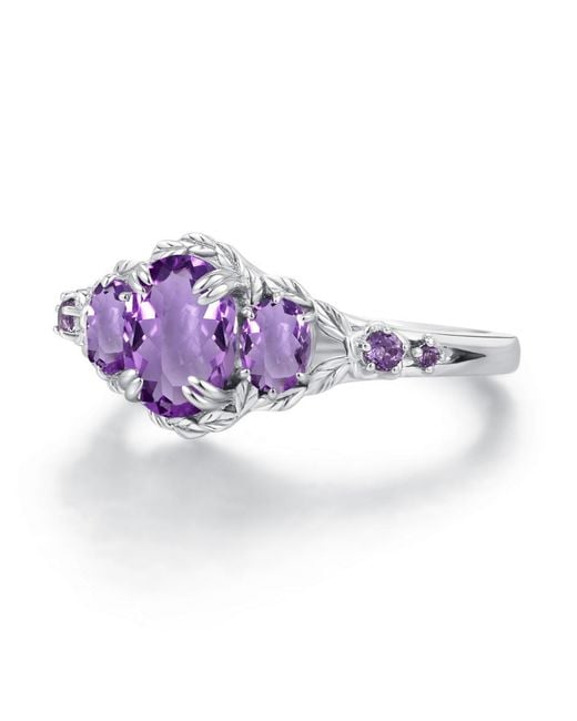 Azura Jewelry New York Purple The Wilderfern Amethyst Ring Vermeil