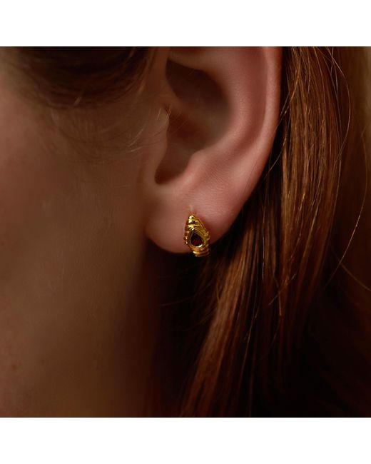 Janus Edinburgh Metallic Cobra Vermeil Garnet Earrings