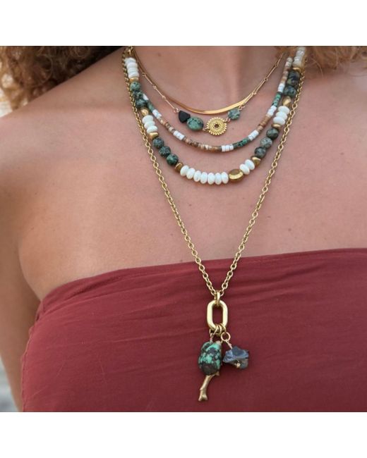 Rachel Nathan Metallic Desert Keepsake Necklace