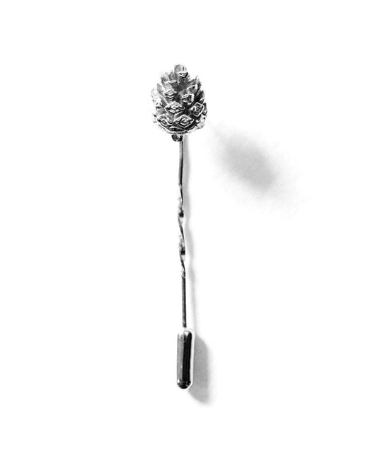 Lee Renee Metallic Baby Pine Cone Tie Pin for men