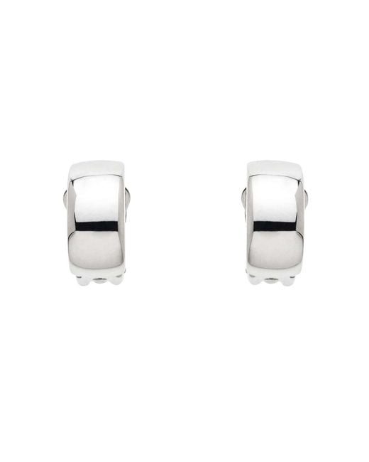 Emma Holland Jewellery Metallic Platinum Curve Clip Earrings