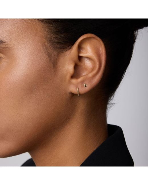 Vanhi White 14K Solid Shell Flat Back Stud