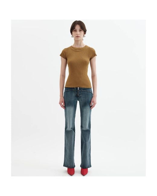 Jakke Green Twin Collar Top