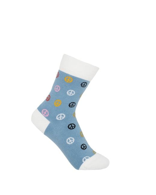Peper Harow - Made in England Blue Peace & Jigsaw Socks Bundle