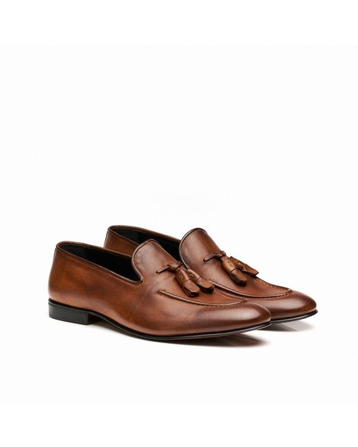 Mariano Shoes Brown Tunes Loafers Cognac for men