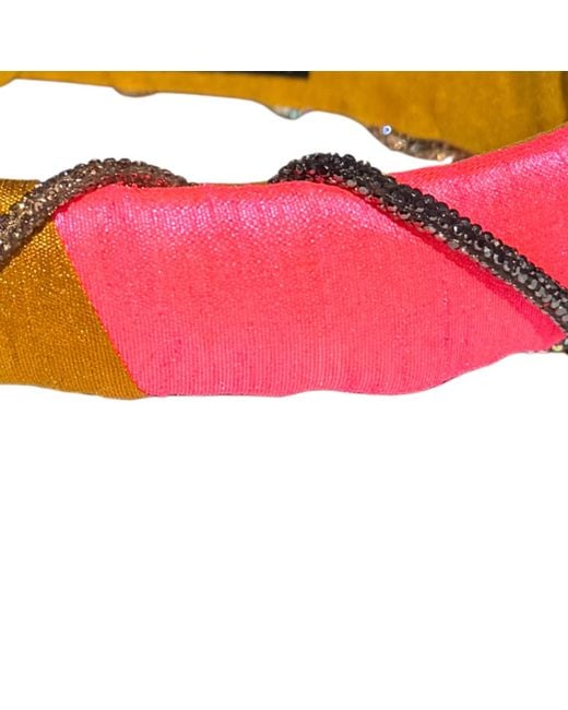 Simitri Pink Papaya Pop Braided Headband