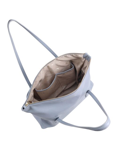 Paul Costelloe Gray Whirlpool Leather Tote Bag