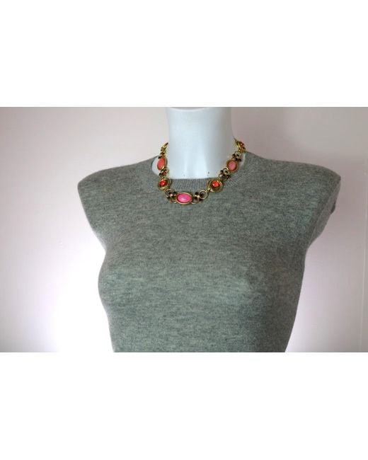 Vicki Sarge Black Lemonade & Peach Tea Hoop Necklace