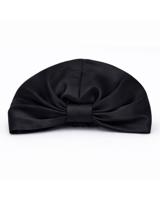 Hi Silk Black Set Of Two Double-Layer Silk Bonnets