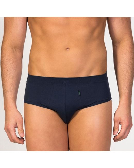 Zd - Zero Defects Blue Mini Briefs Egyptian Cotton for men