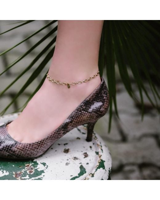 C|Nd|N by Candan Balto Metallic Art Deco Anklet