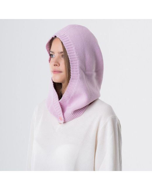 Altramoda Redressing the World Purple Responsible Wool And Cashmere Balaclava Hat
