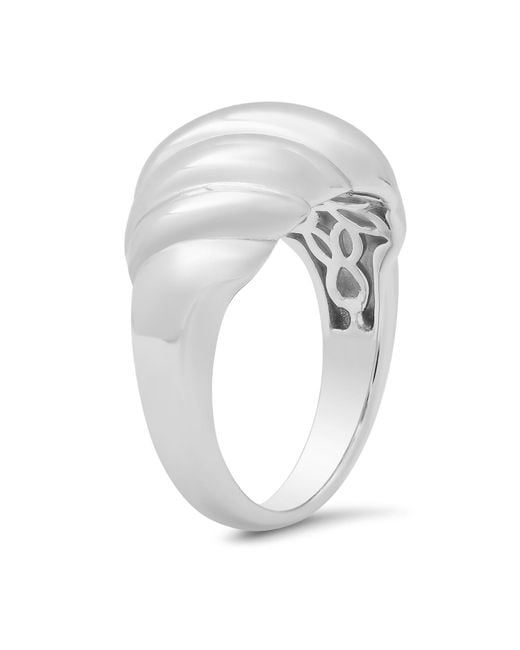 Kylie Harper White Domed Shrimp Statement Ring