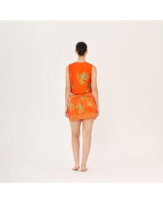 Aguaclara Orange Riad Blouse