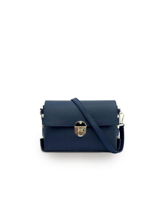 Apatchy London Blue The Bloxsome Leather Crossbody Bag