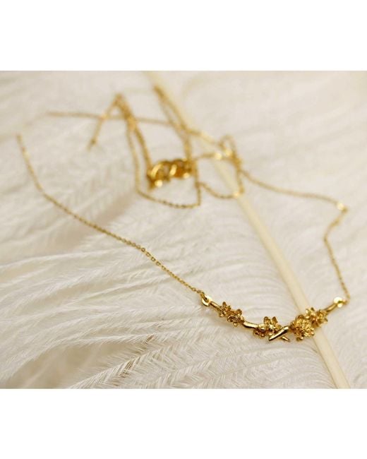 Lee Renee Multicolor Rose / / Cherry Blossom Branch Necklace – Rose