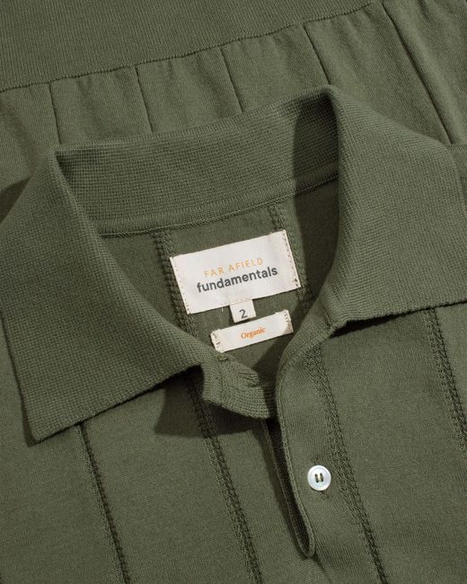 Far Afield Green Jacobs Knit Polo for men