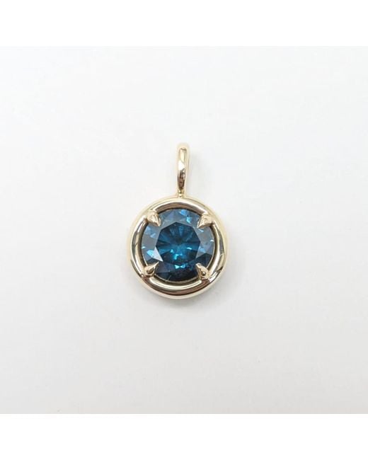 Rahul's Jewels Blue 1.01 Carat Genuine Diamond Round Solstice Pendant