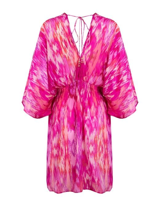 Sophia Alexia Pink Magical Mini Capri Kimono Dress